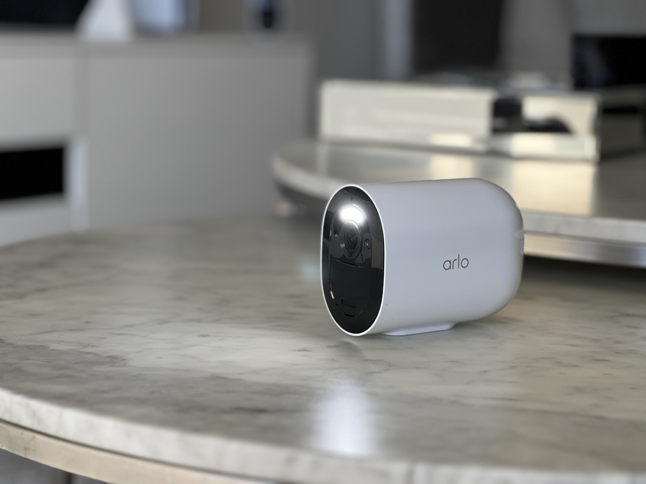 Camera with spotlight on