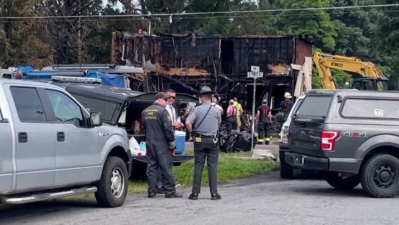 10 people -- including three children -- were killed in a house fire in Pennsylvania, state police say