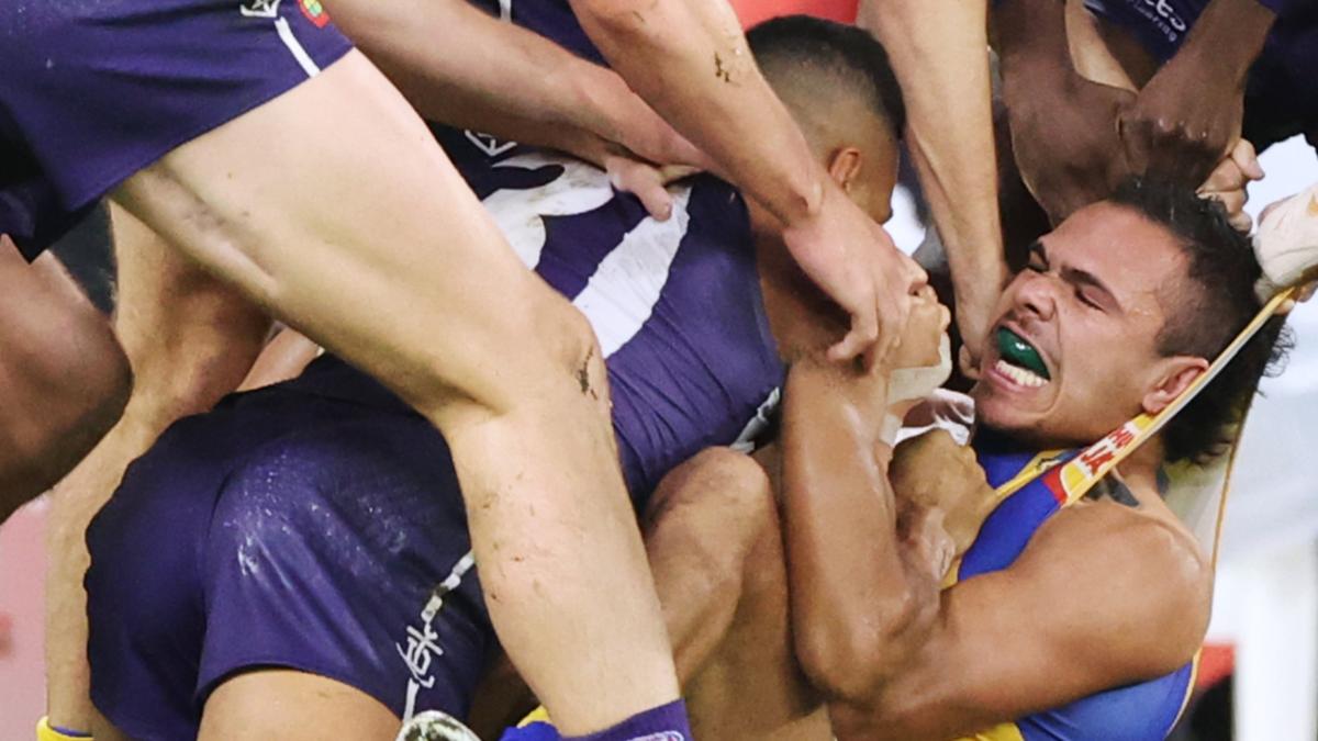A dozen West Coast Eagles and Fremantle Dockers players slugged with $20,000 worth of fines for derby melee