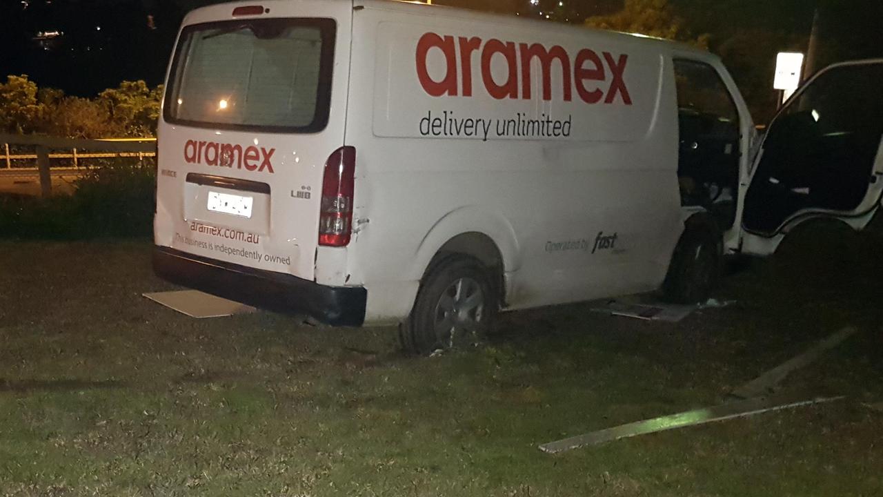 Aramex delivery driver gets bogged in front yard of Sydney home