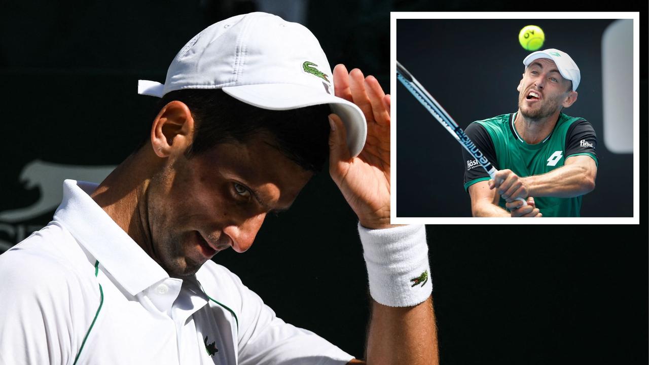 John Millman has questioned Novak's US ban. Photo: AFP and David Caird