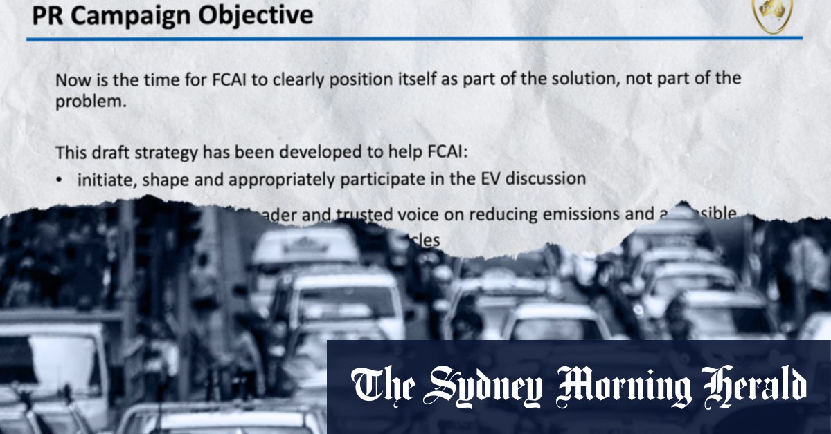 Australian car industry's secret emissions plan would slow drive toward electric vehicles