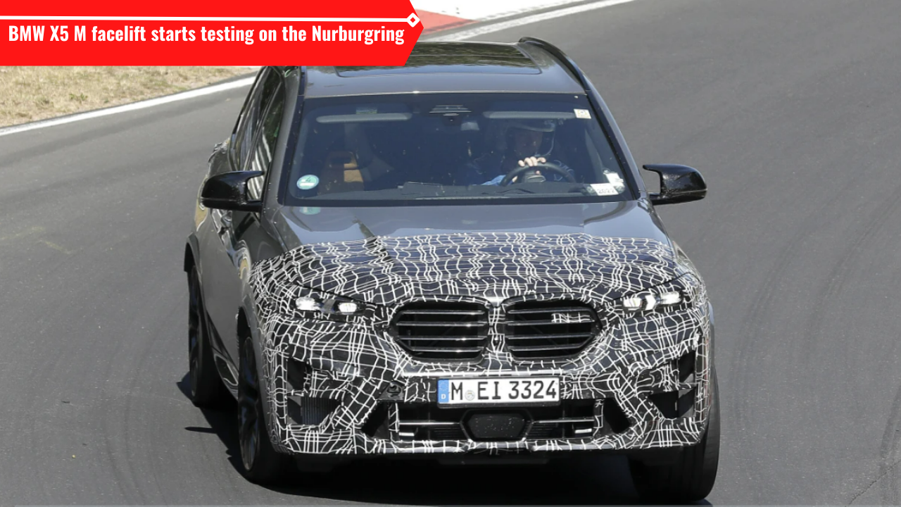 BMW starts testing X5 M facelift SUV on the Nurburgring circuit