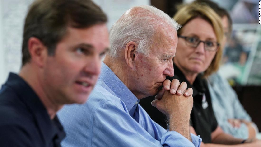 Biden surveys flood damage in Kentucky and pledges federal support: 'We're not leaving'