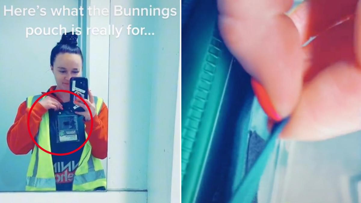 Bunnings Warehouse worker shares new twist in staff apron pocket saga with new TikTok video