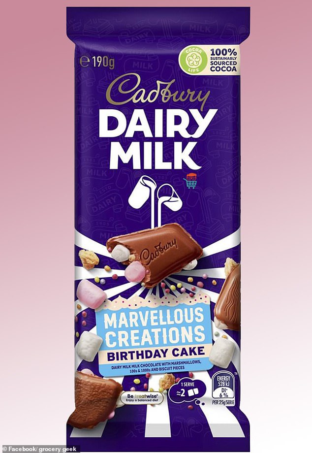 Cadbury has just released a new Marvelous Celebrations Birthday Cake Block ($5) - which is available in-stores and online at Woolworths Supermarkets