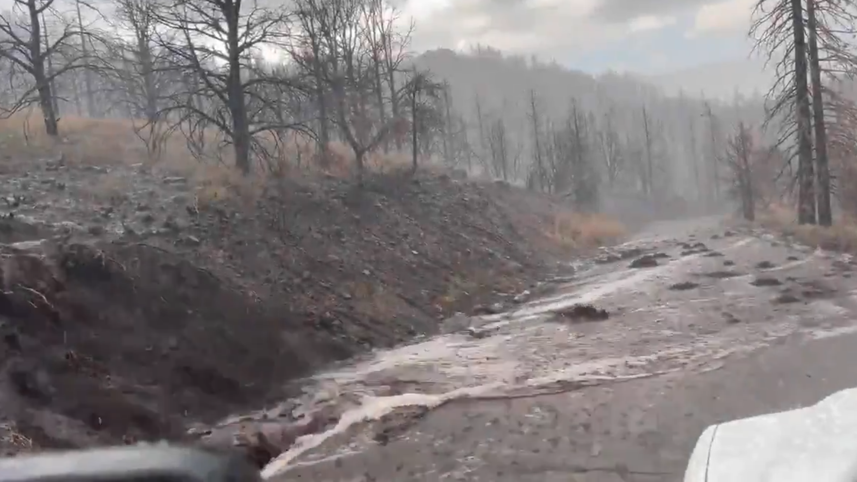 Calif.  county south of Tahoe gets 2.2 inches of rain in hour