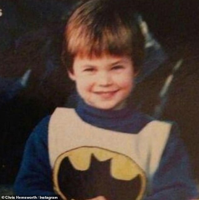 Looking back: Chris Hemsworth shared a throwback shot from his childhood to his Instagram account on Thursday