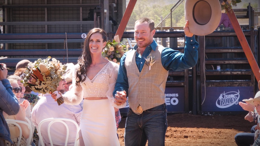 Cowboy takes home a bride and a buckle after double win at Mount Isa rodeo
