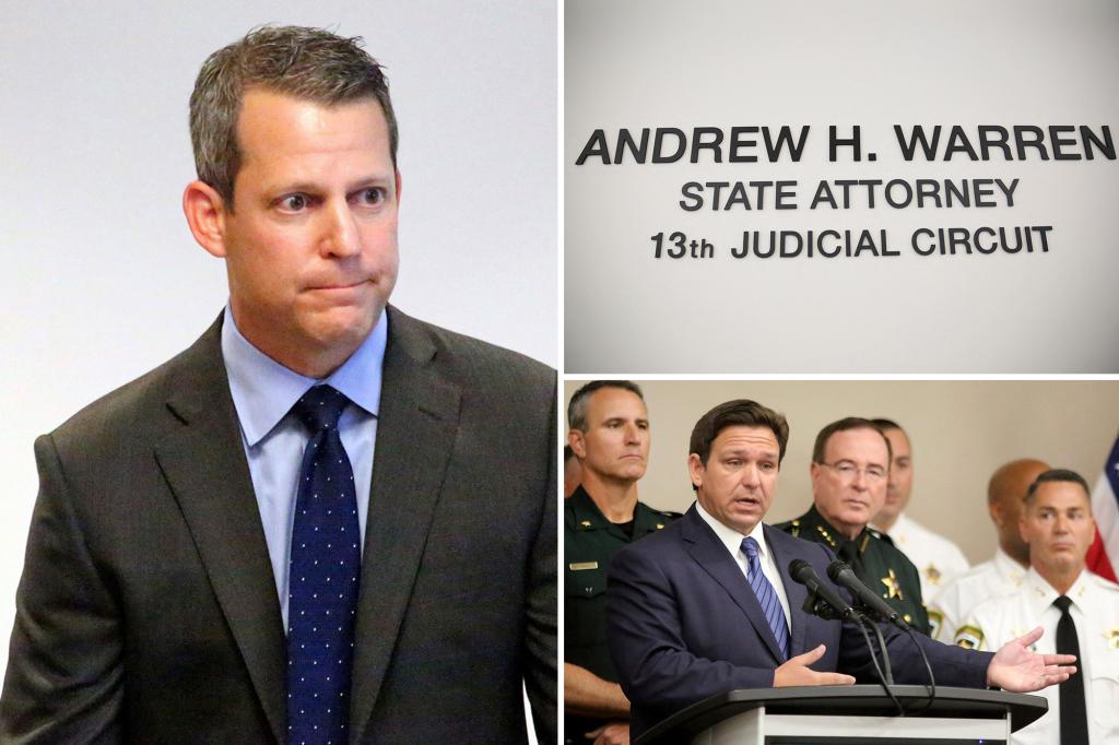 DeSantis-you DA Andrew Warren insists he's still working despite suspension