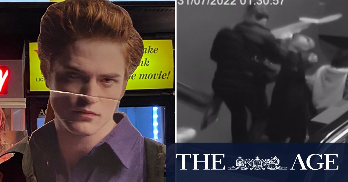 Edward Cullen cardboard cut-out stolen from Cinema Nova in Melbourne