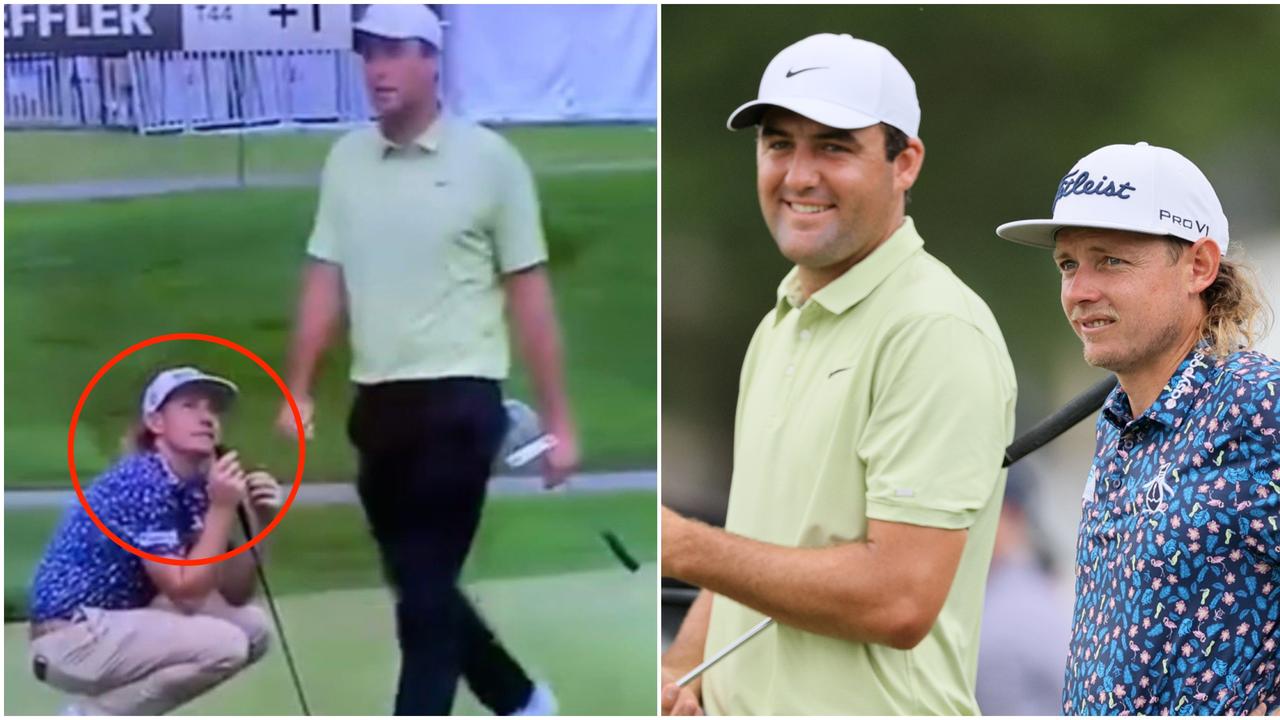 FedEx Cup, Scottie Scheffler walks over Cameron Smith's lie amid LIV storm, video, highlights, reaction
