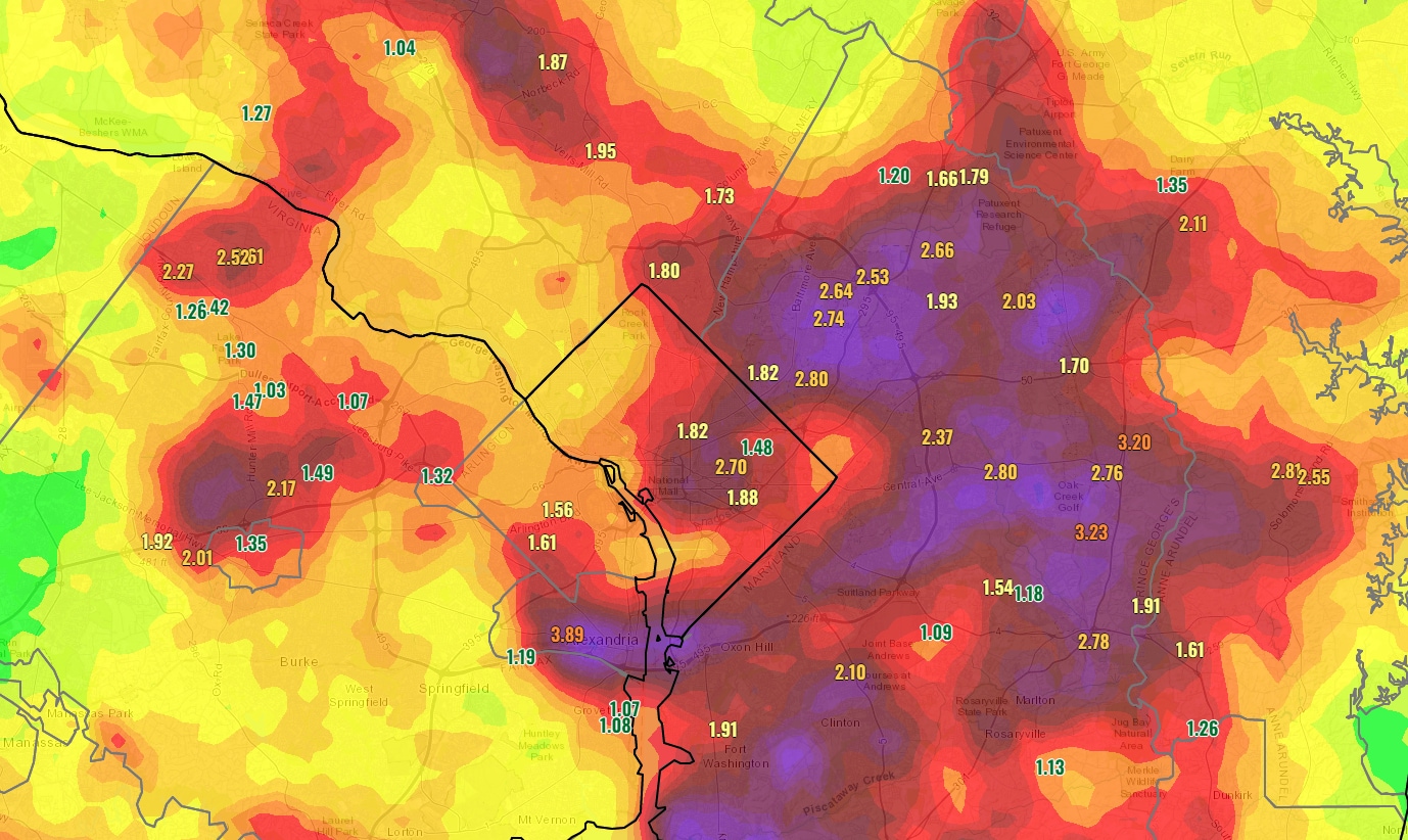 Flooding rainstorm that hit DC area Wednesday evening was extreme