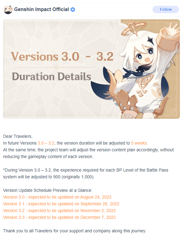 Genshin Impact 3.0: The Morn a Thousand Roses Brings Launches Next Week 19