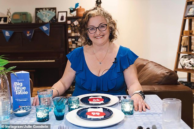 Good cause!  Julie Goodwin has revealed her exciting new ambassador gig after her shock elimination off MasterChef.  She's now an ambassador for Beyond Blue's first signature fundraising event, Big Blue Table