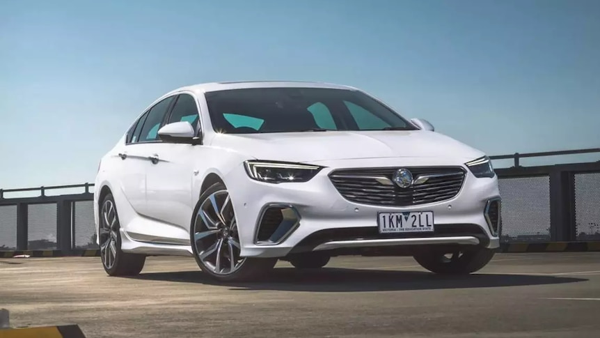 A Holden ZB Commodore vehicle in the colour white