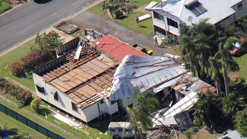 Damage to houses resulting from Tropical Cyclone Marcia