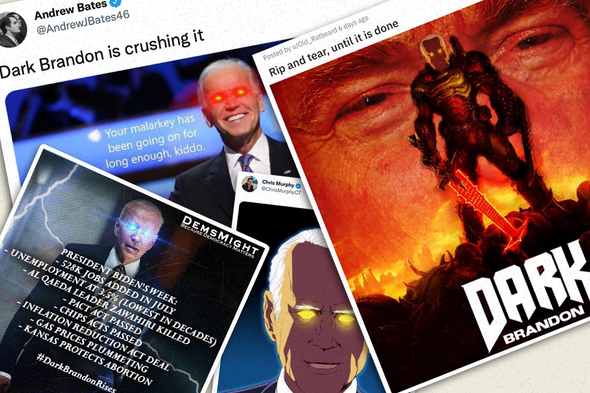 How WH aides appropriated the meme of their boss as an underworld kin- POLITICO