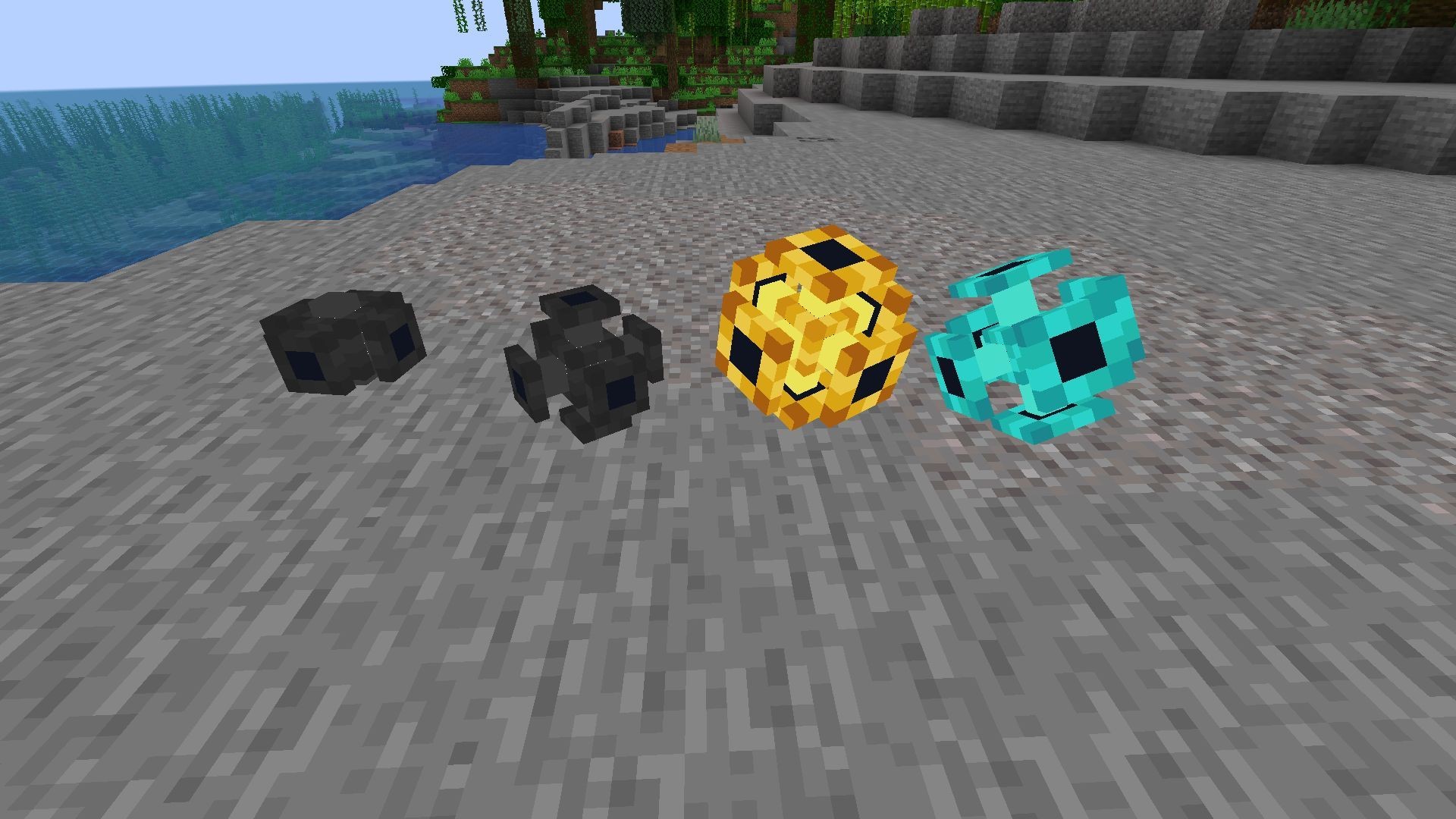 All four of the chunk loaders found in the mod (Image via Minecraft)