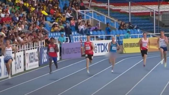 Italian decathlon athlete Alberto Nonino U20s World Championships race ruined by errant penis