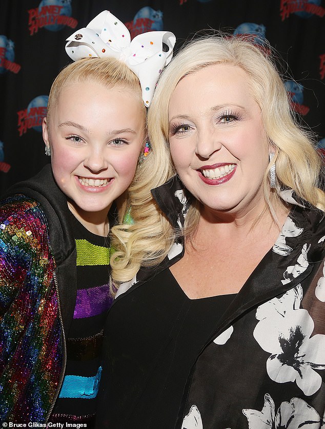 'It's not about a simple photo it's about how you treat people': JoJo Siwa's mother Jessalynn Siwa weighed in on her daughter's controversy with Candace Cameron Bure;  pictured 2018