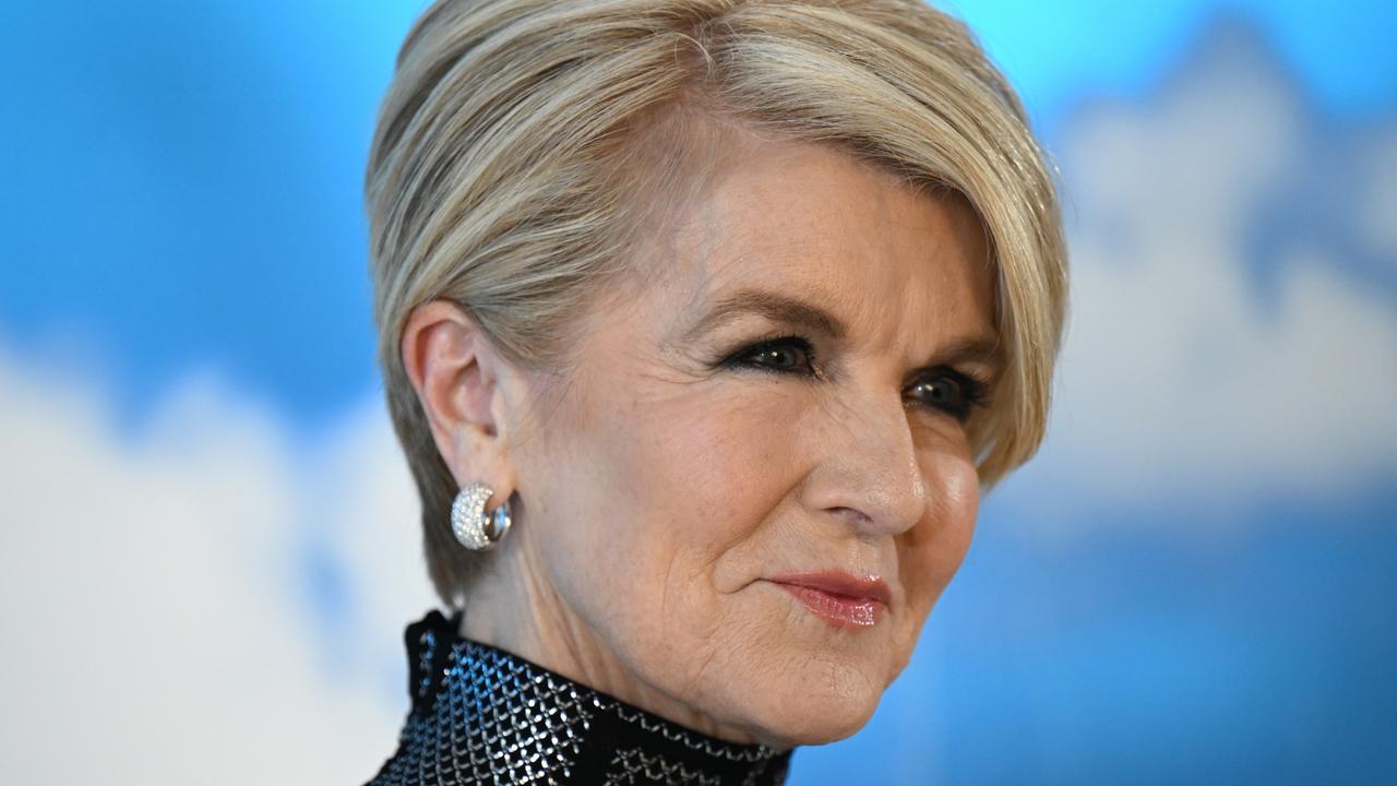 Julie Bishop: Former foreign minister stuns in Balmain revenge dress