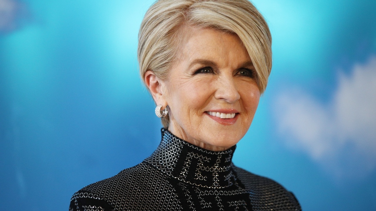 Julie Bishop turns heads in stunning $3,750 Balmain mini dress at David Jones fashion show in Sydney