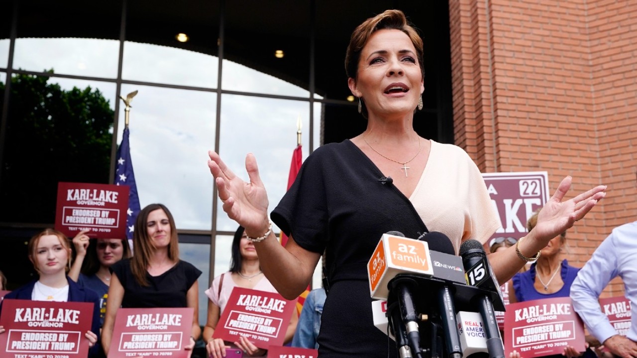 Kari Lake clinches Arizona governor's primary in win for Trump