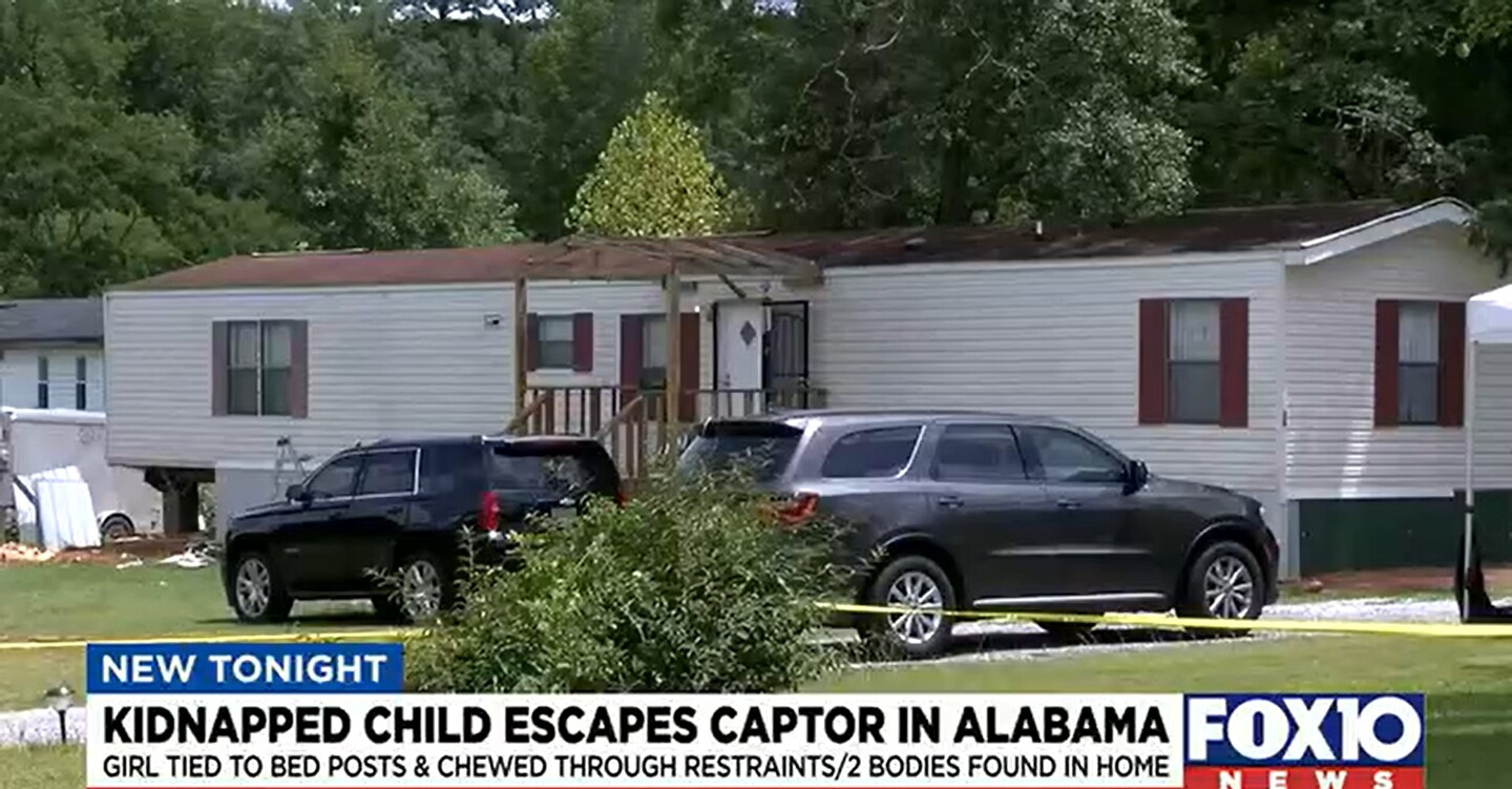 Kidnapped Alabama girl, 12, escapes captivity, leads police to 2 decomposing bodies, an arrest