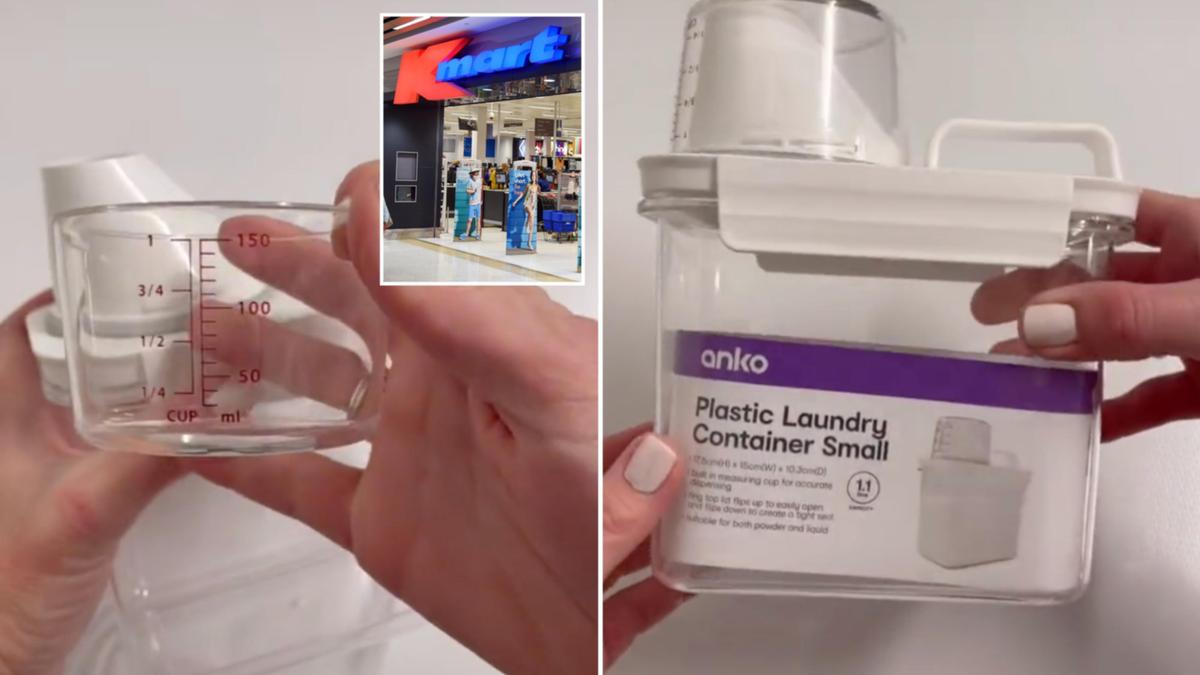 Kmart fans going wild over new pantry storage hack using Plastic Laundry Container Small