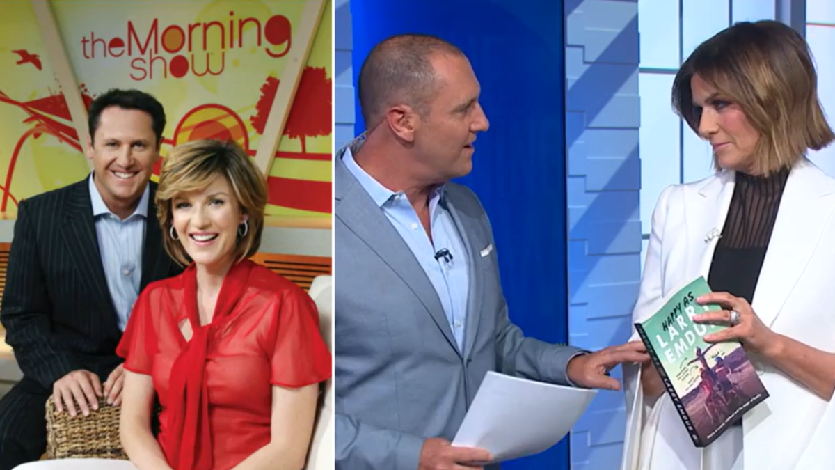 Kylie Gillies breaks down live on TV as Larry Emdur recalls their Morning Show audition
