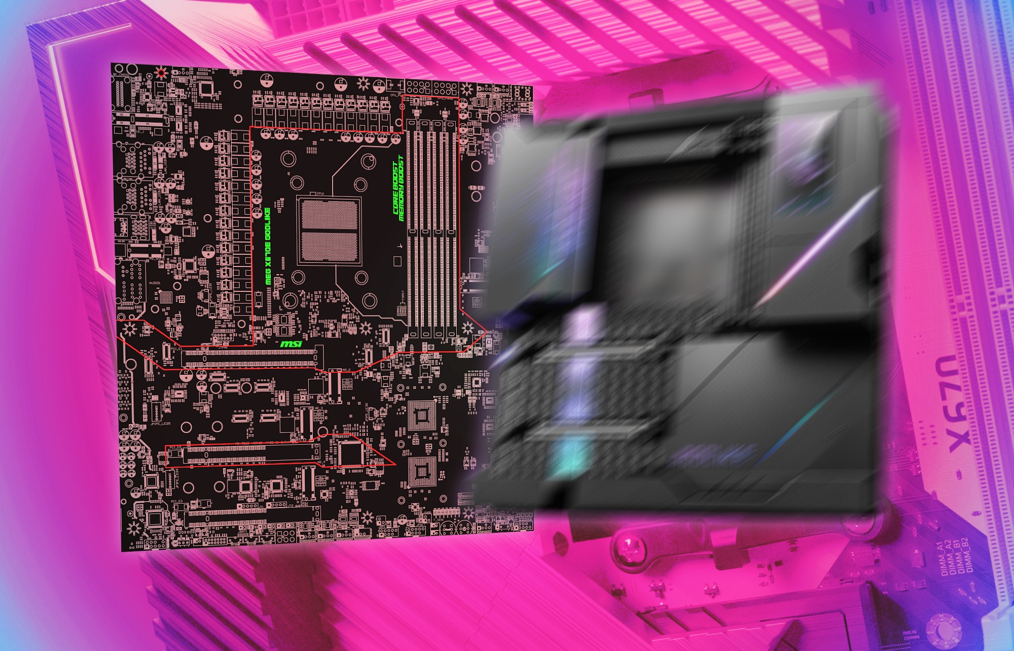 MSI MEG X670E GODLIKE PCB and specs leak out, 24+2+1 phase VRM design for AMD Ryzen 7000 series