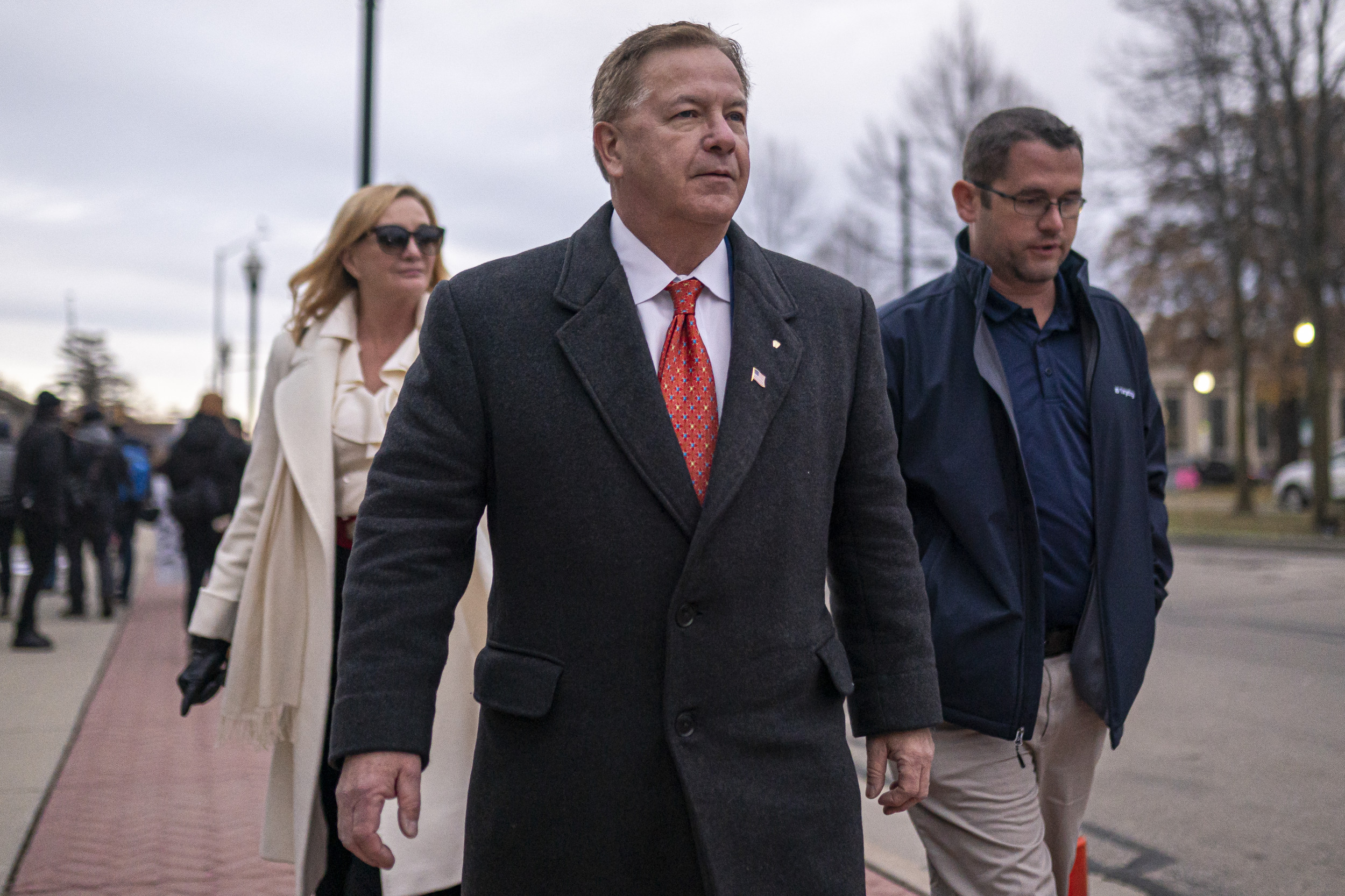 Mark McCloskey walks in Kenosha