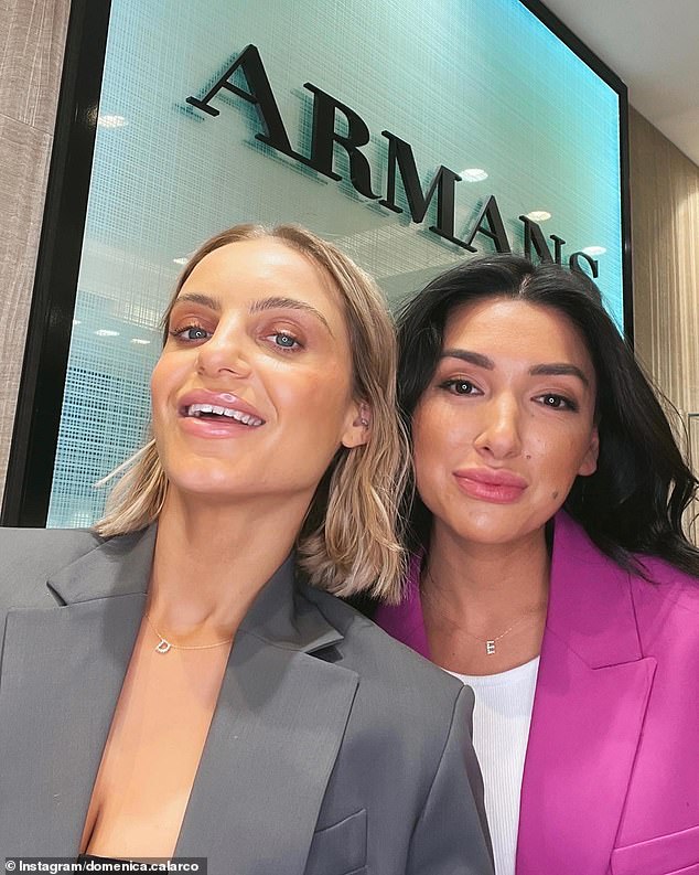 Married At First Sight star Domenica Calarco (left) revealed the bizarre treatment she uses to manage her stress and anxiety.  Speaking during her podcast Sit With Us alongside co-star Ella Ding (right), the 29-year-old opened up about her struggle with mental health over the years