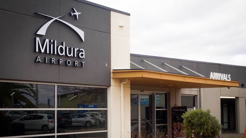 The outside of Mildura's Airport terminal