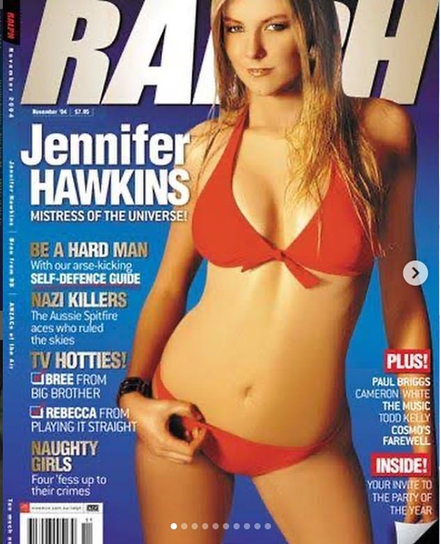 Jennifer Hawkins's 2004 Ralph magazine cover has resurfaced online, prompting fans to comment on just how different the Miss Universe Australia looked at the beginning of her career.  Pictured is Jennifer's 2004 Ralph cover