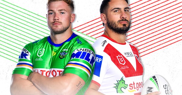 NRL 2022, Canberra Raiders v St George Illawarra Dragons, round 22 match preview, team lists, updates, injuries
