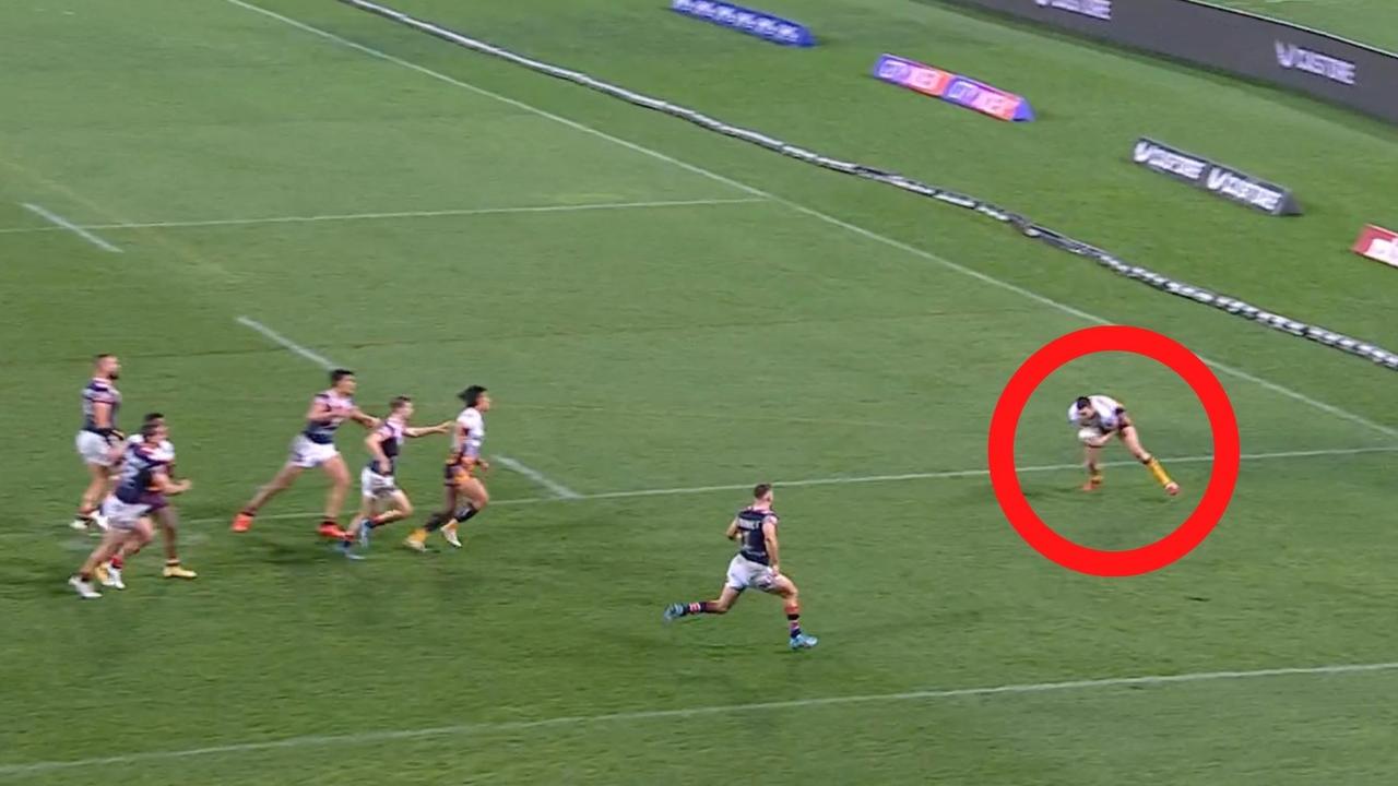 NRL news 2022: Corey Oates try forward pass video, Roosters vs Broncos score
