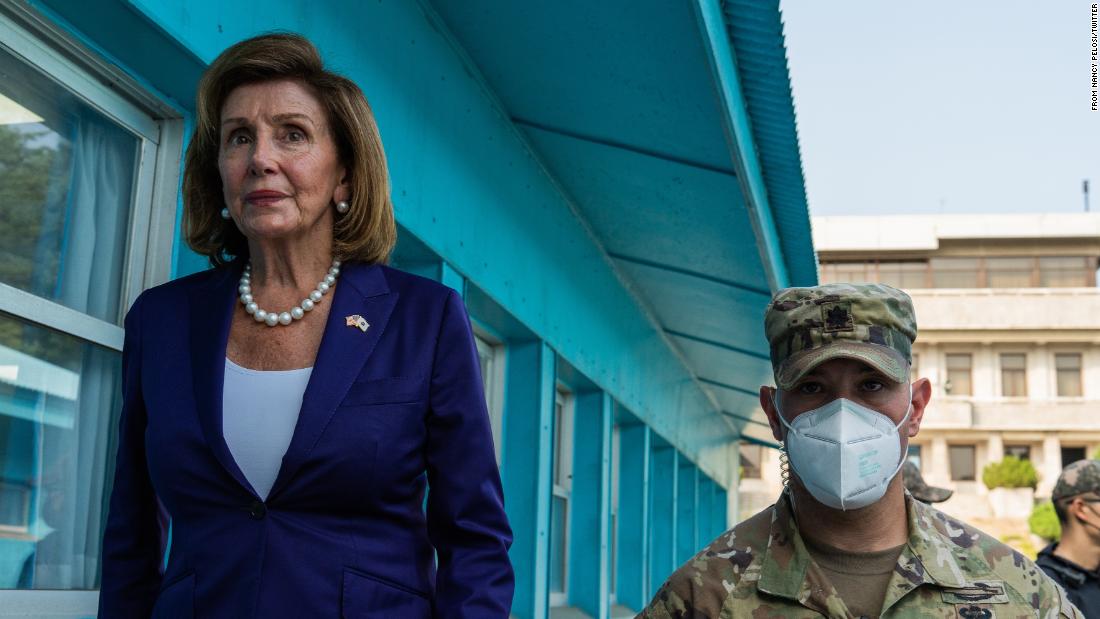 Nancy Pelosi visited Korean Demilitarized Zone with congressional delegation
