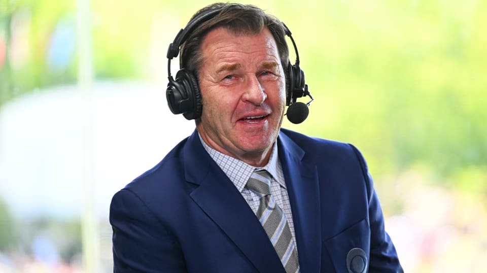Nick Faldo bids adieu from the booth after 16 years