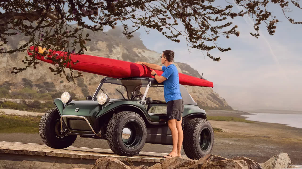 Original 'flower power' dune buggy goes electric