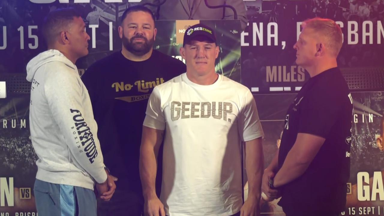 Paul Gallen press conference, two fights in one night, Justin Hodges, Ben Hannant, when is it, where is it, how to watch