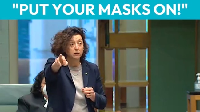 The Independent MP for Kooyong has blasted LNP members in question time for not wearing a mask. Picture: Supplied.