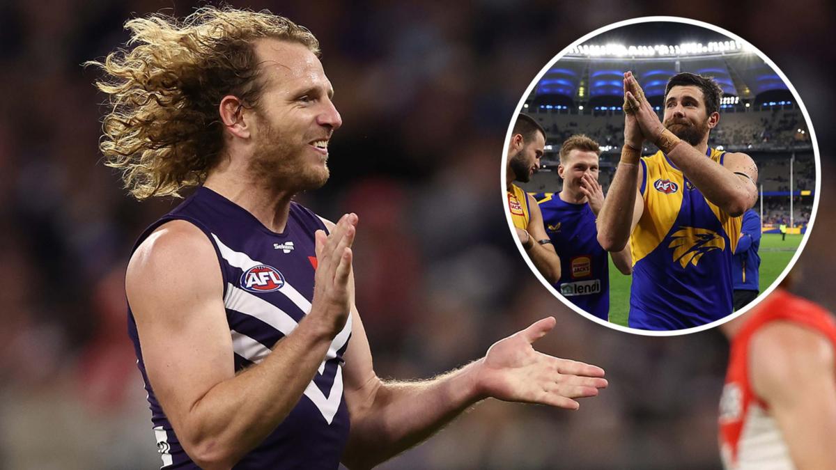 Retiring WA footy greats Josh Kennedy and David Mundy pay tribute to each-other