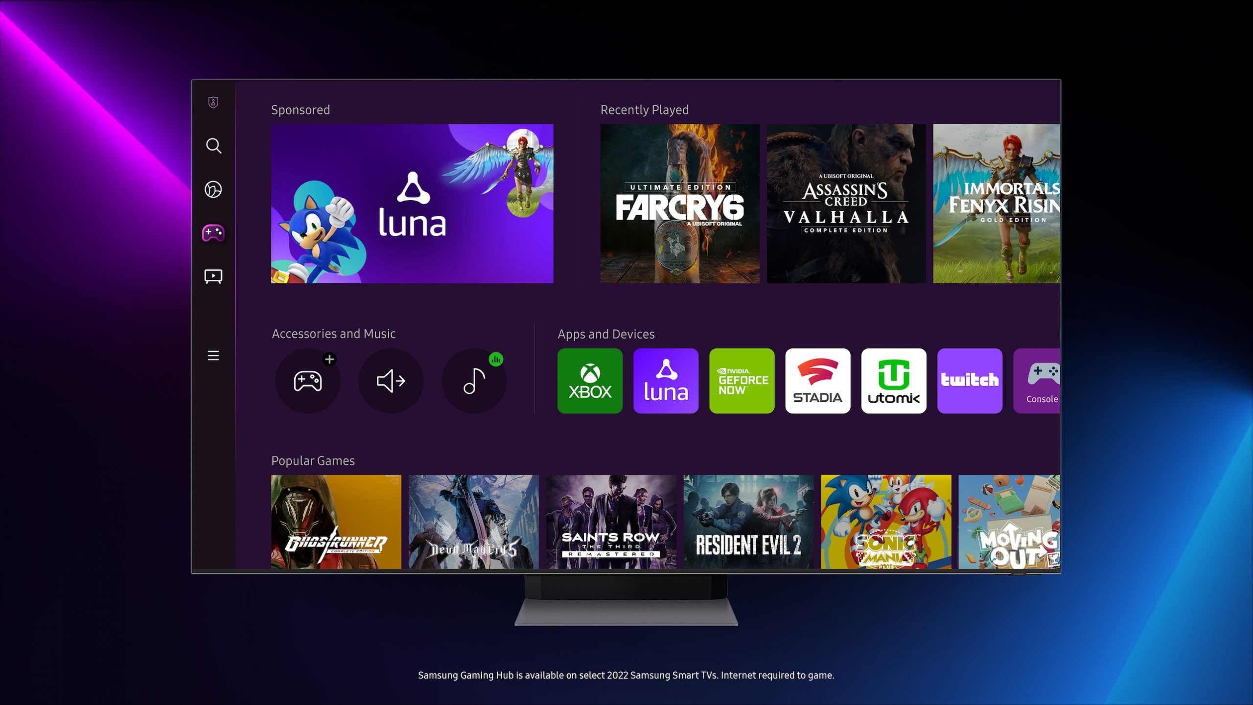Samsung Gaming Hub completes the cloud gaming set with Amazon Luna