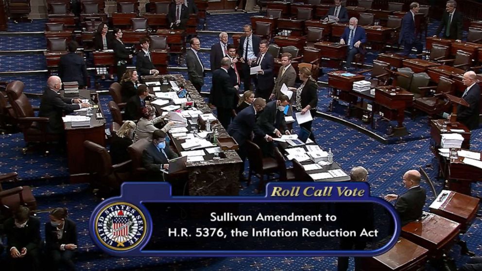 Senate Democrats pass climate, tax and health care bill after marathon voting session