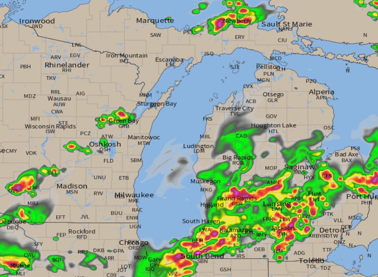 Severe thunderstorm area, timing becoming more defined, shifted in Ann Arbor, Detroit