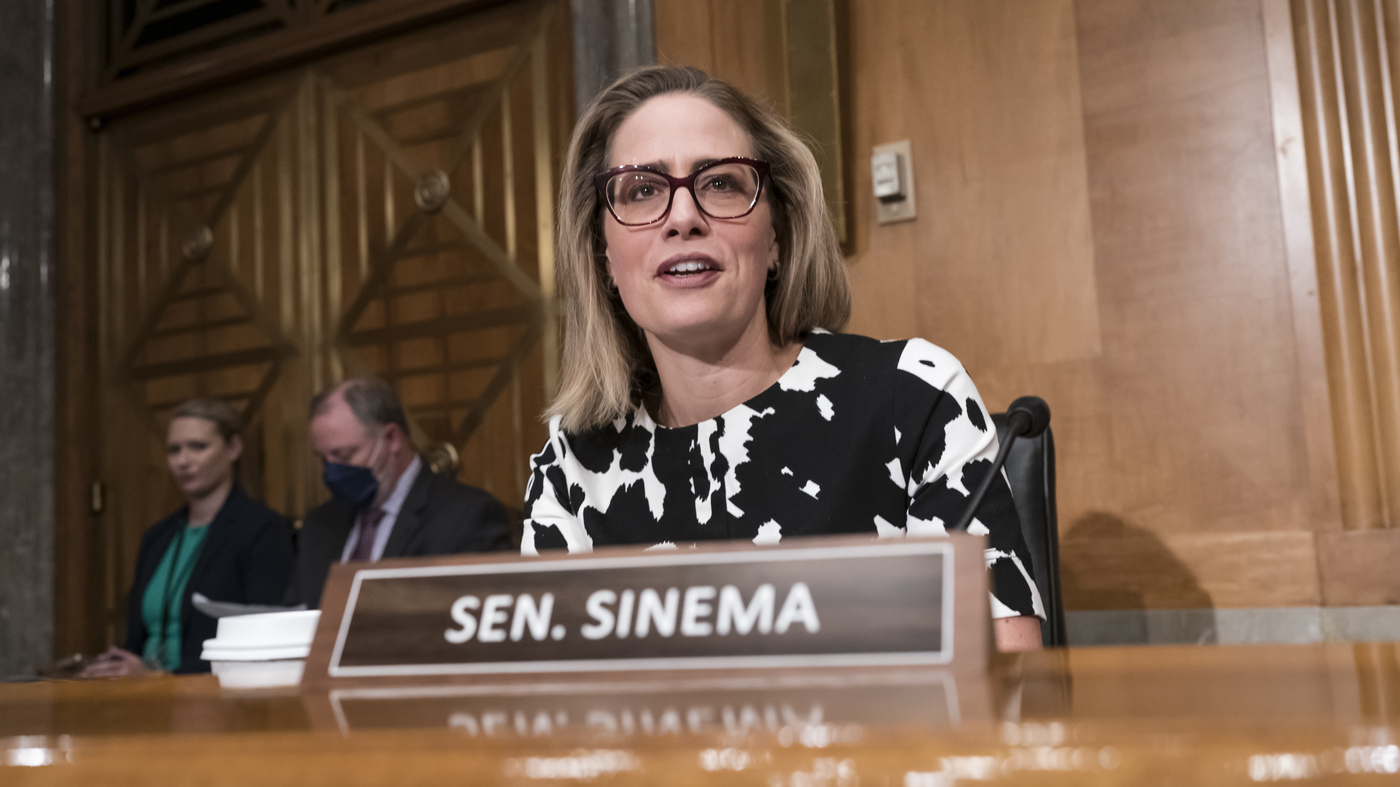 Sinema will move forward with Senate Democrats' climate, health and tax bill : NPR