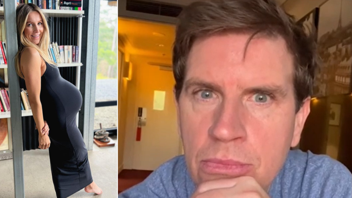 Sunrise weatherman Sam Mac wide-eyed as pregnant partner signs him up for prenatal zoom class