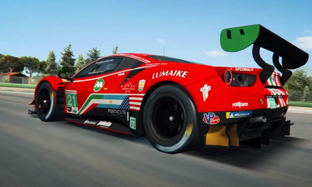 The Ferrari 488 GT3 EVO is now also in the GT3 class within RaceRoom